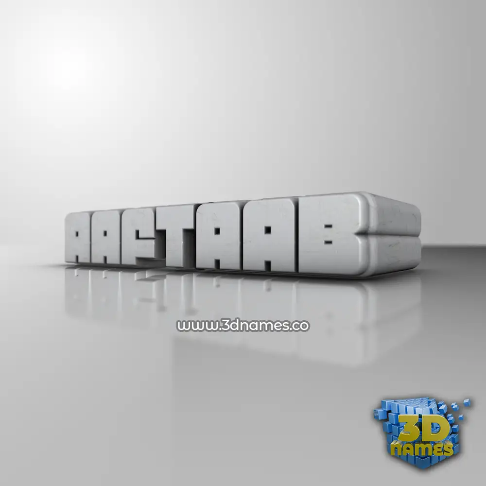 aaftaab in White Metro style - 3D name wallpaper