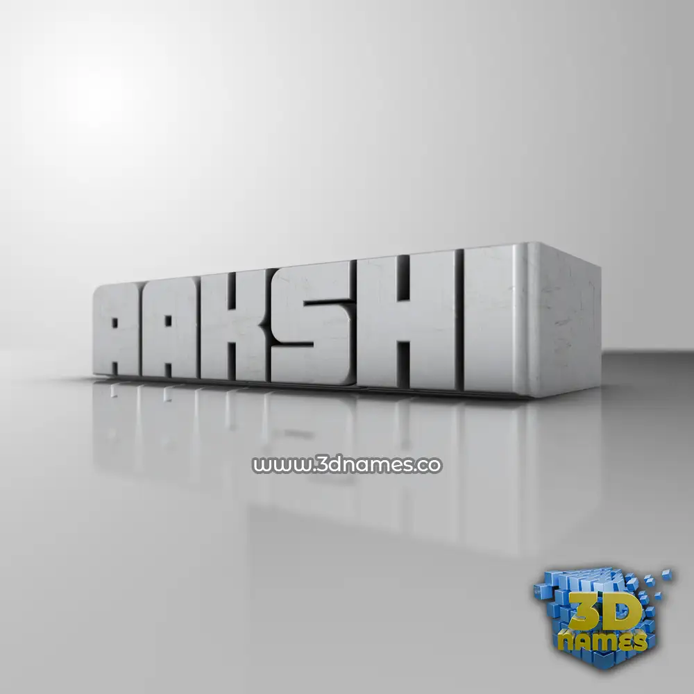 aakshi in White Metro style - 3D name wallpaper