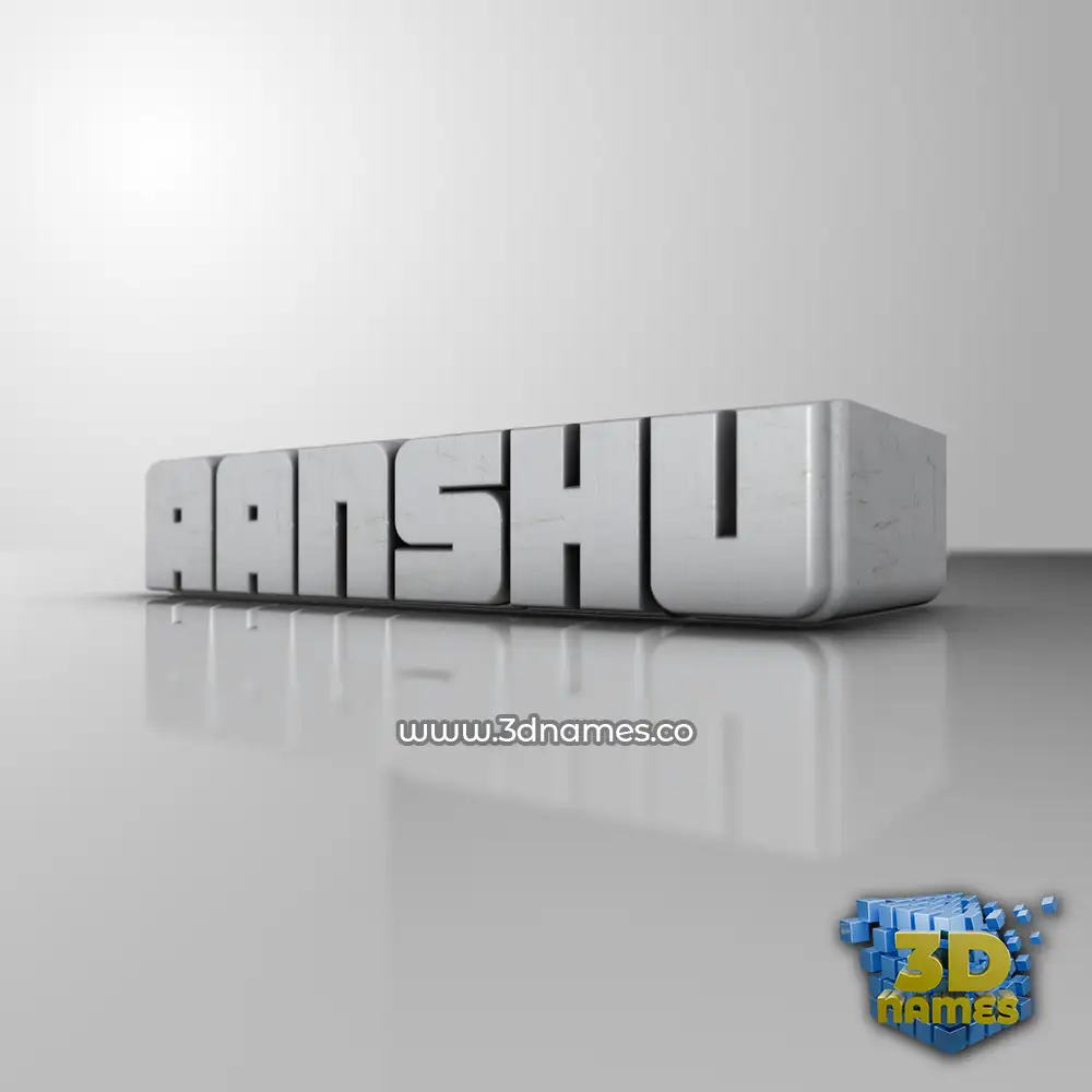 aanshu in White Metro style - 3D name wallpaper