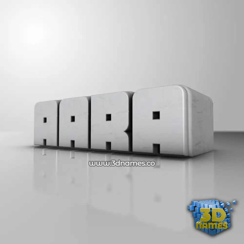 aara in White Metro style - 3D name wallpaper