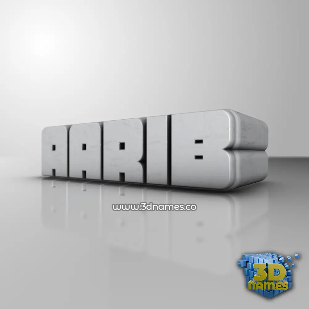 aarib in White Metro style - 3D name wallpaper