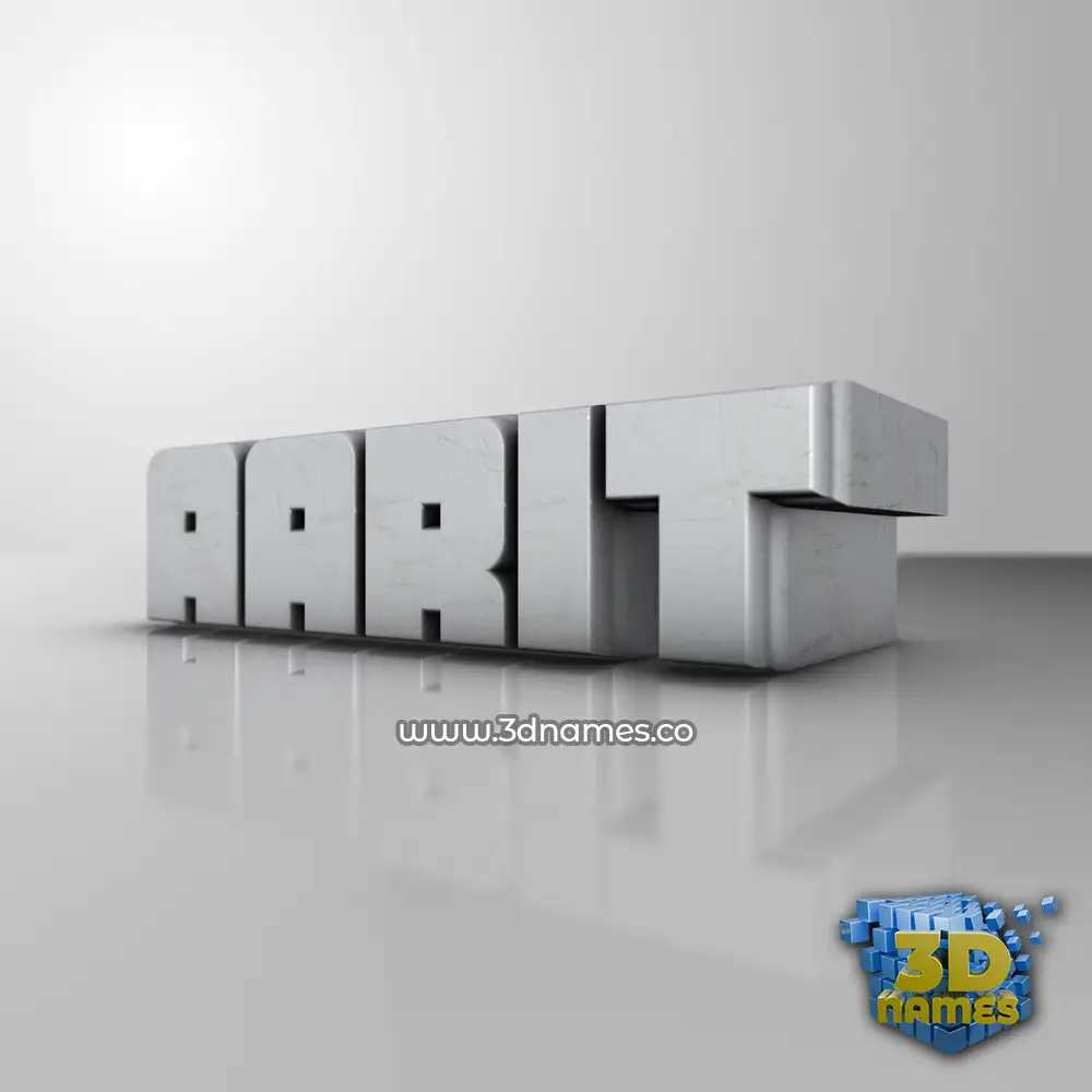 aarit in White Metro style - 3D name wallpaper