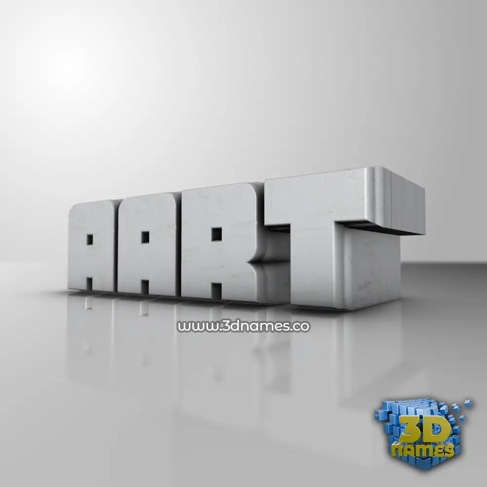 aart in White Metro style - 3D name wallpaper