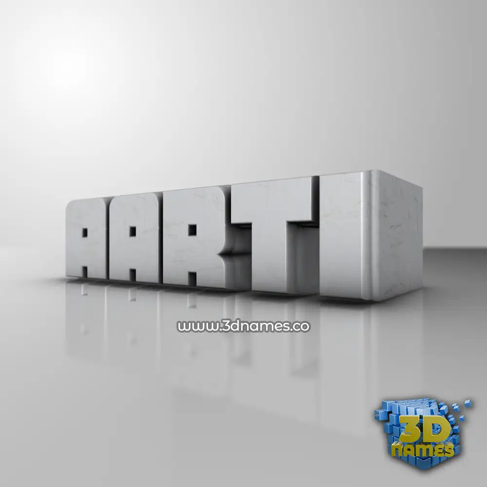 aarti in White Metro style - 3D name wallpaper