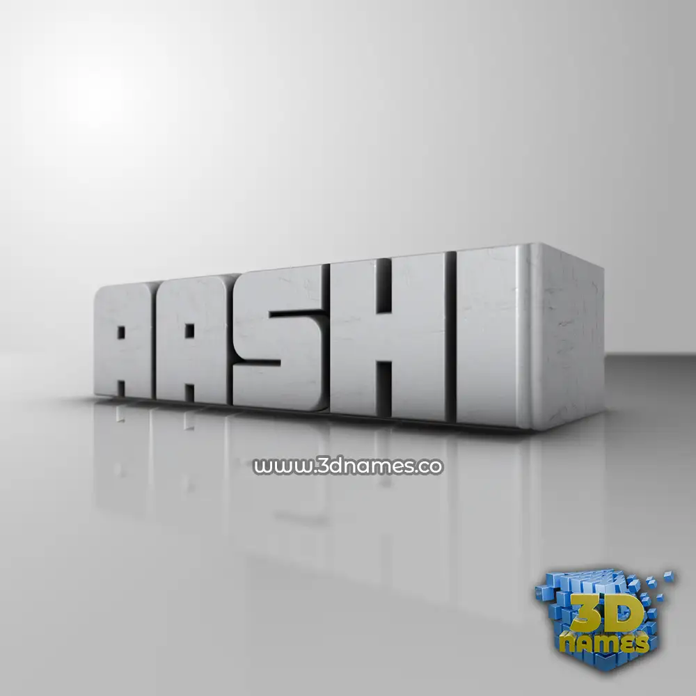 aashi in White Metro style - 3D name wallpaper