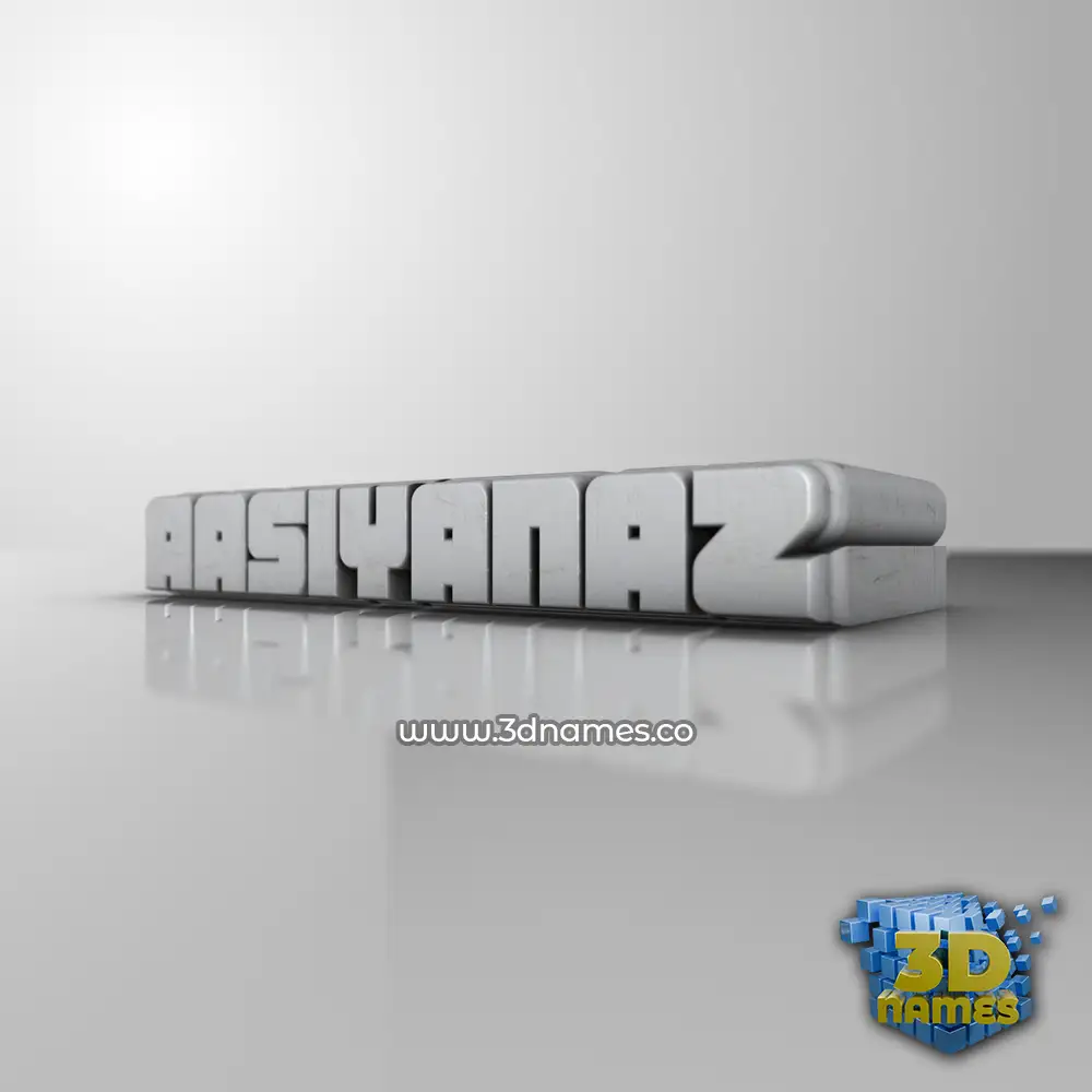 aasiyanaz in White Metro style - 3D name wallpaper