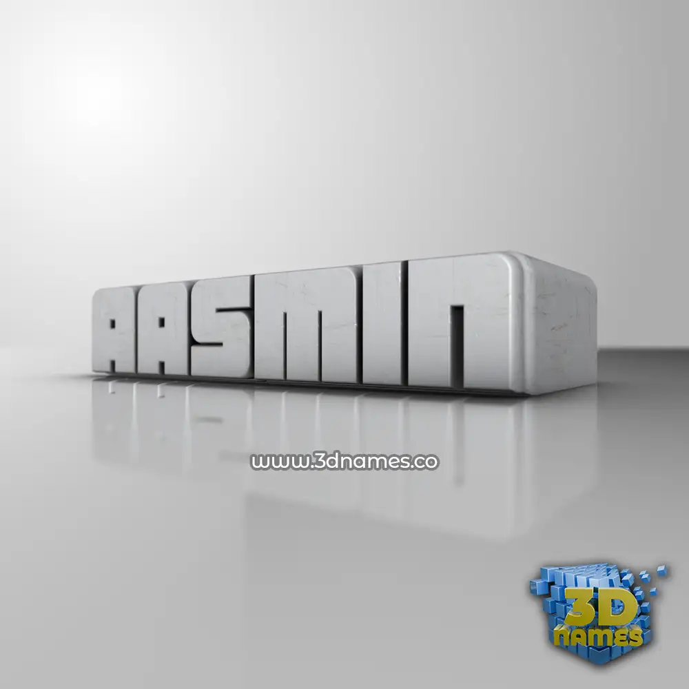 aasmin in White Metro style - 3D name wallpaper