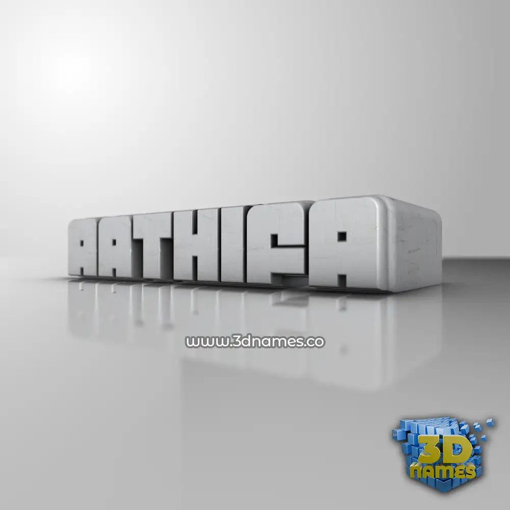 aathifa in White Metro style - 3D name wallpaper