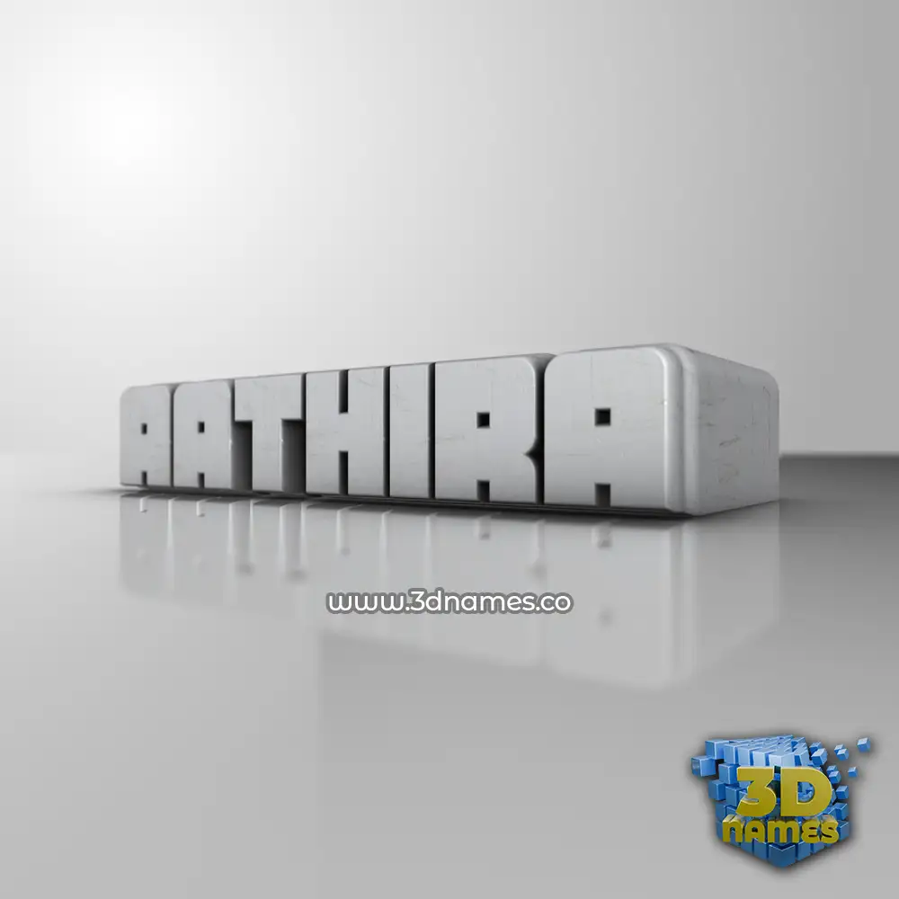 aathira in White Metro style - 3D name wallpaper