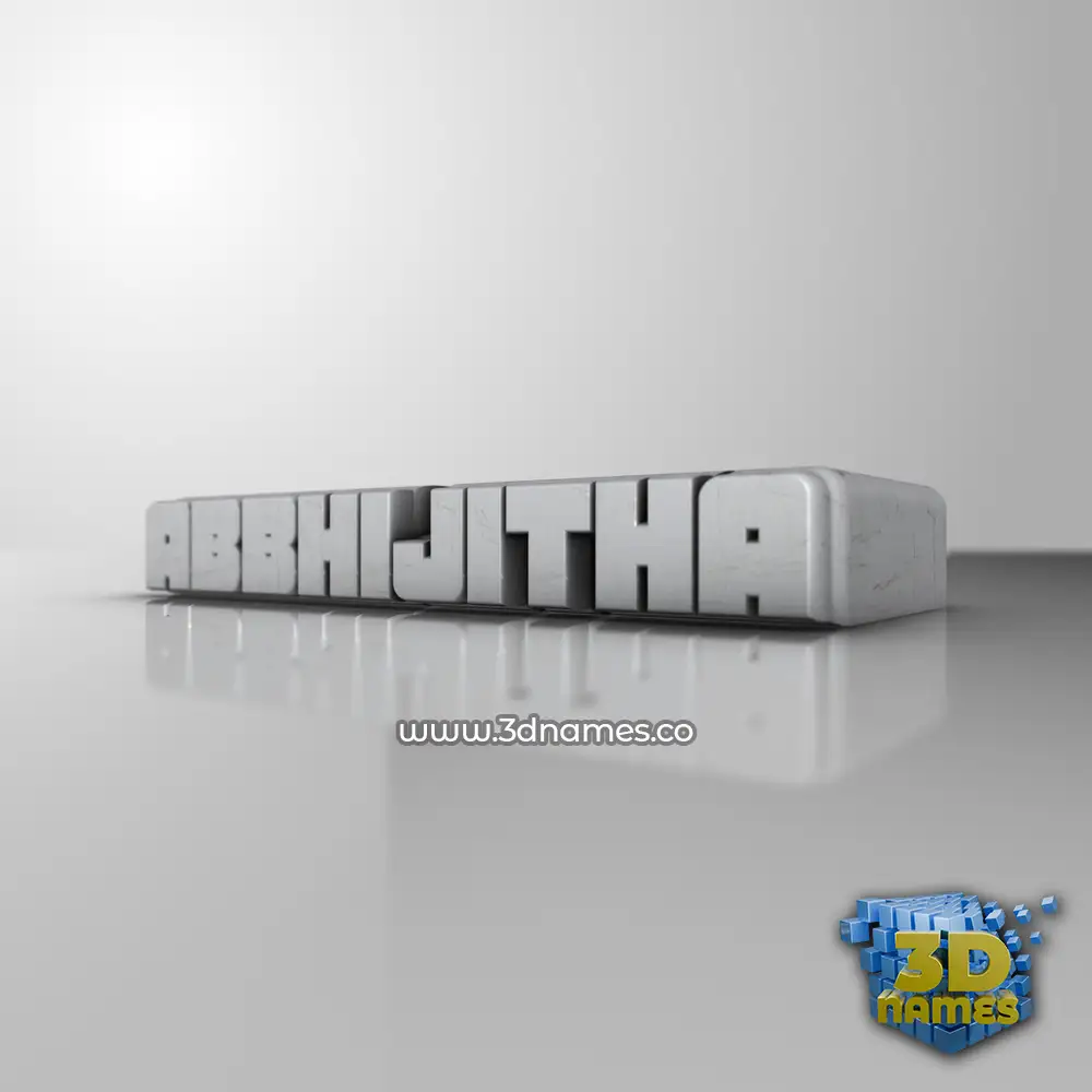 abbhijitha in White Metro style - 3D name wallpaper