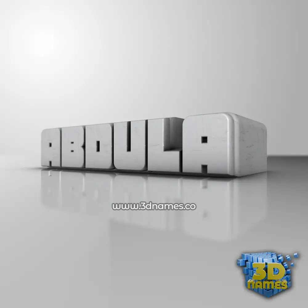 abdula in White Metro style - 3D name wallpaper
