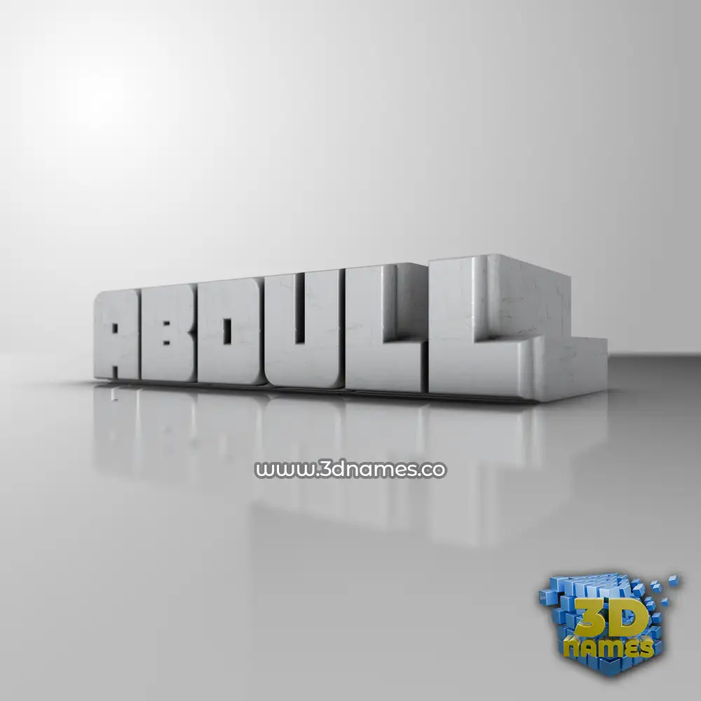abdull in White Metro style - 3D name wallpaper