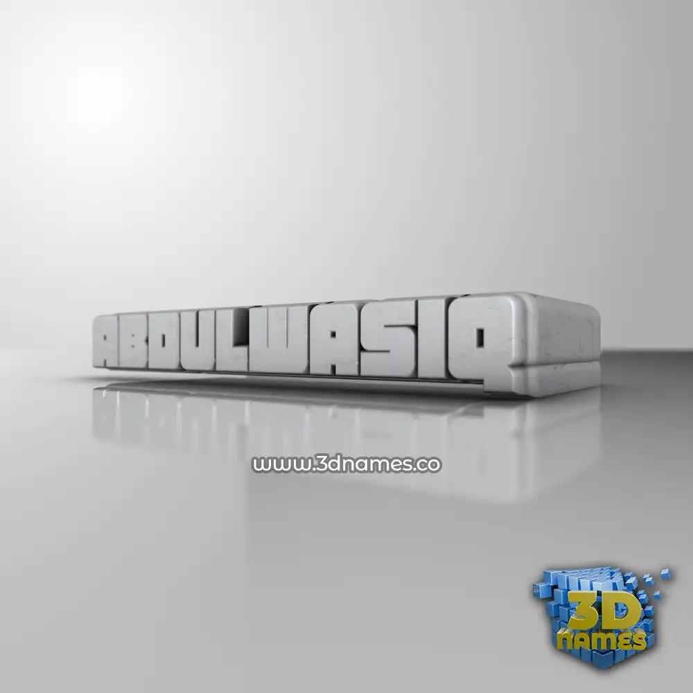 abdulwasiq in White Metro style - 3D name wallpaper