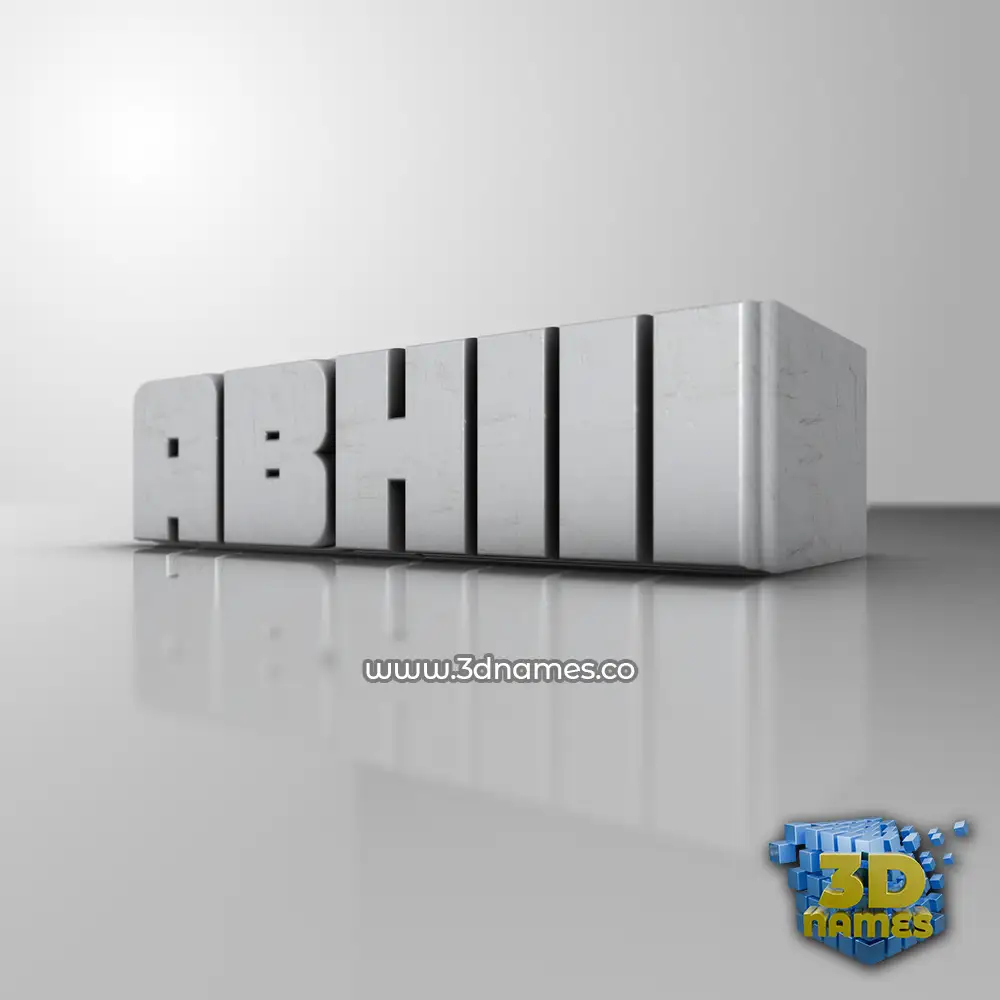 abhiii in White Metro style - 3D name wallpaper