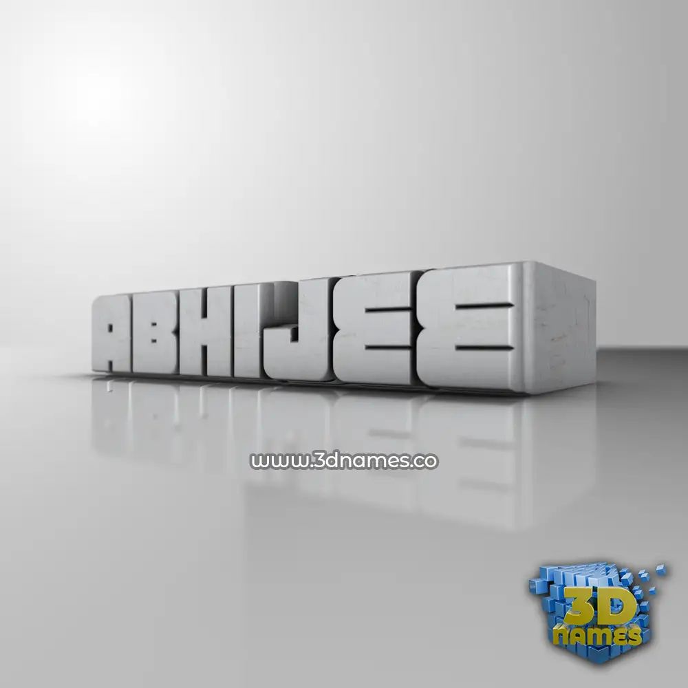 abhijee in White Metro style - 3D name wallpaper