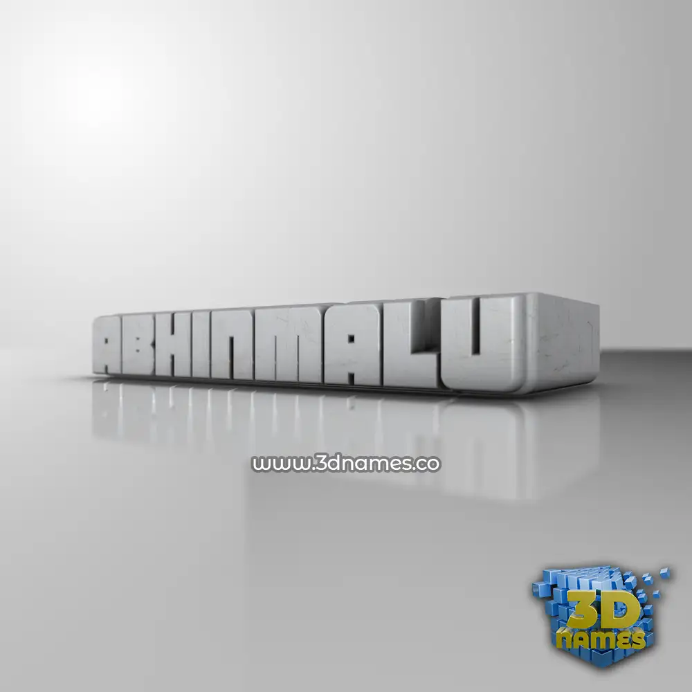 abhinmalu in White Metro style - 3D name wallpaper