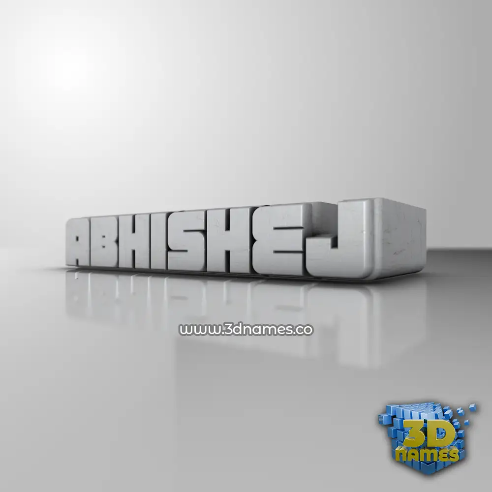 abhishej in White Metro style - 3D name wallpaper