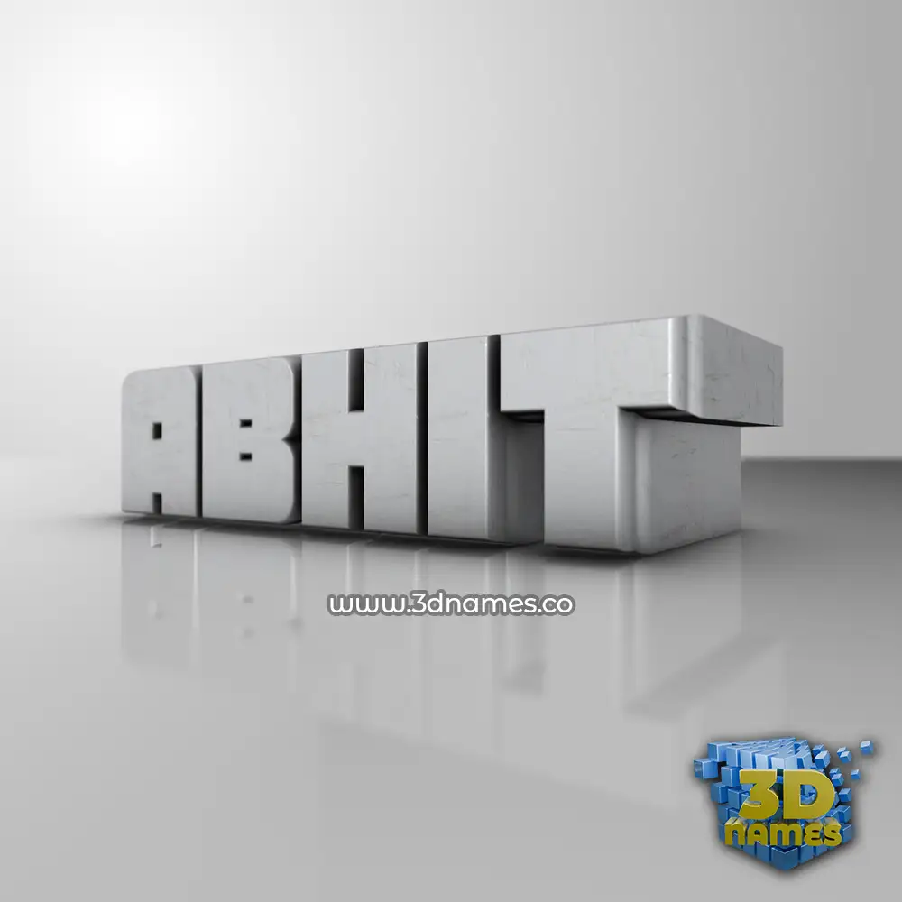 abhit in White Metro style - 3D name wallpaper