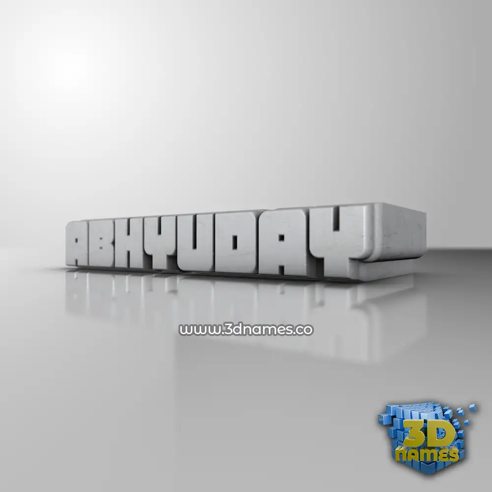 abhyuday in White Metro style - 3D name wallpaper