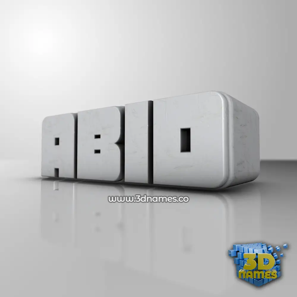 abid in White Metro style - 3D name wallpaper