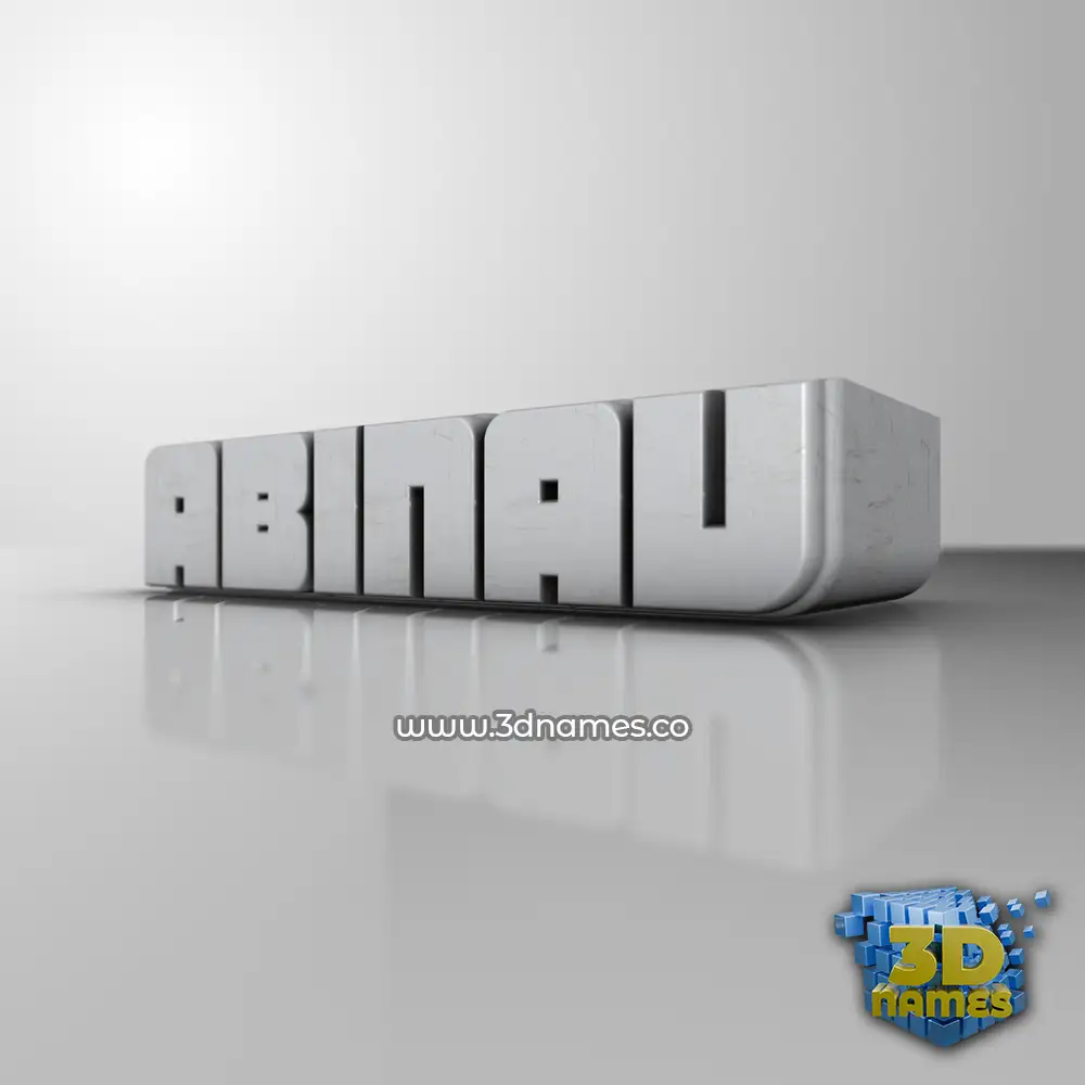 abinav in White Metro style - 3D name wallpaper
