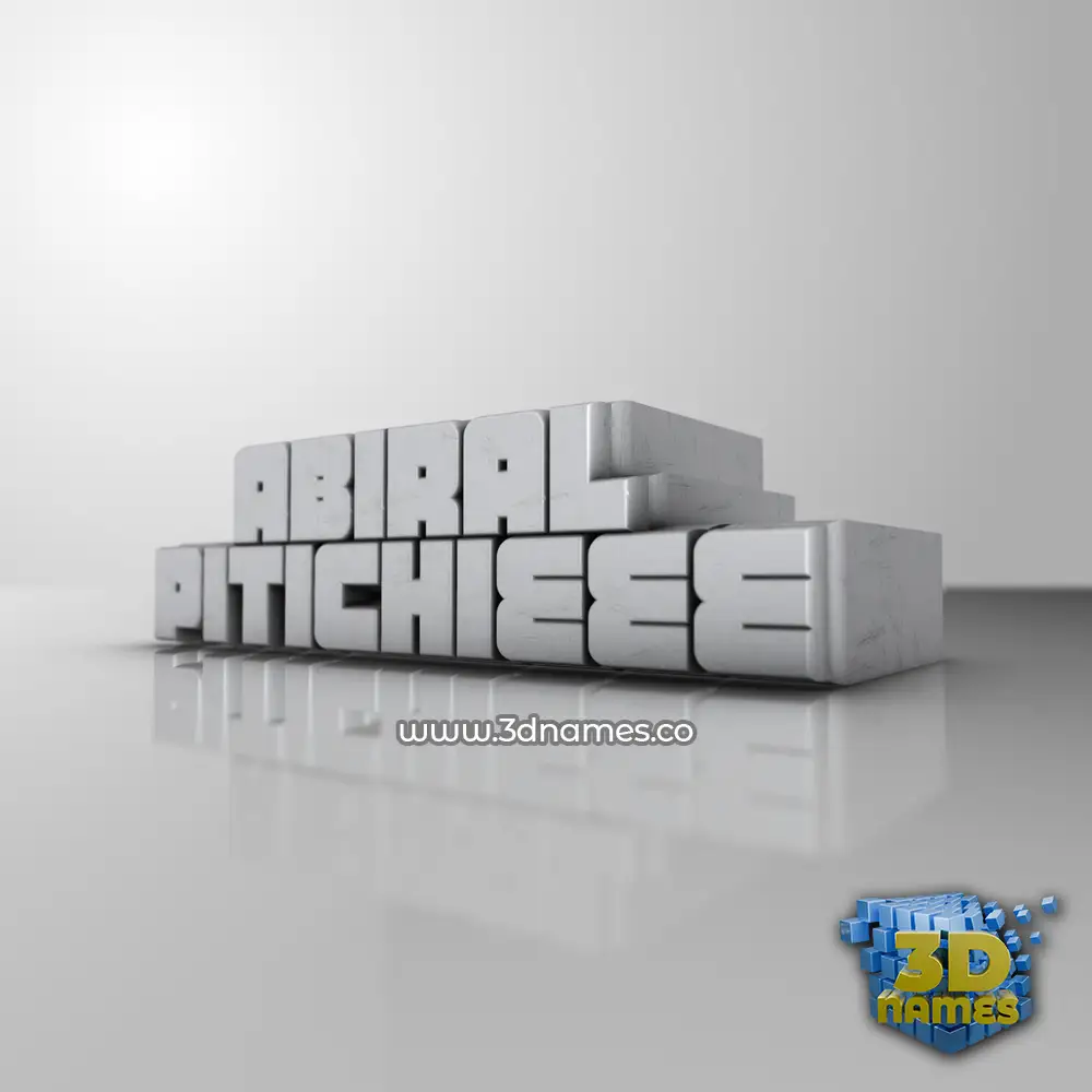 abiral pitichieee in White Metro style - 3D name wallpaper