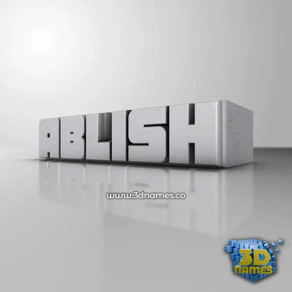 ablish in White Metro style - 3D name wallpaper