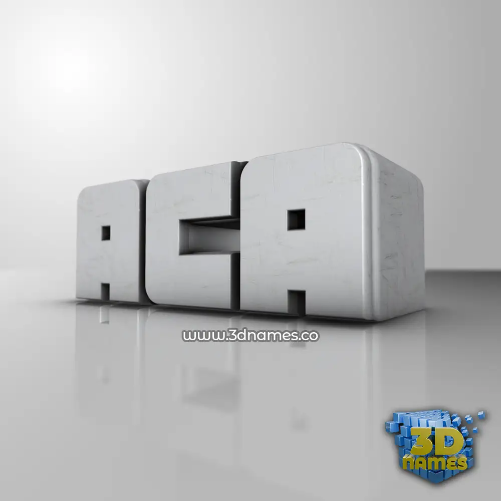 aca in White Metro style - 3D name wallpaper