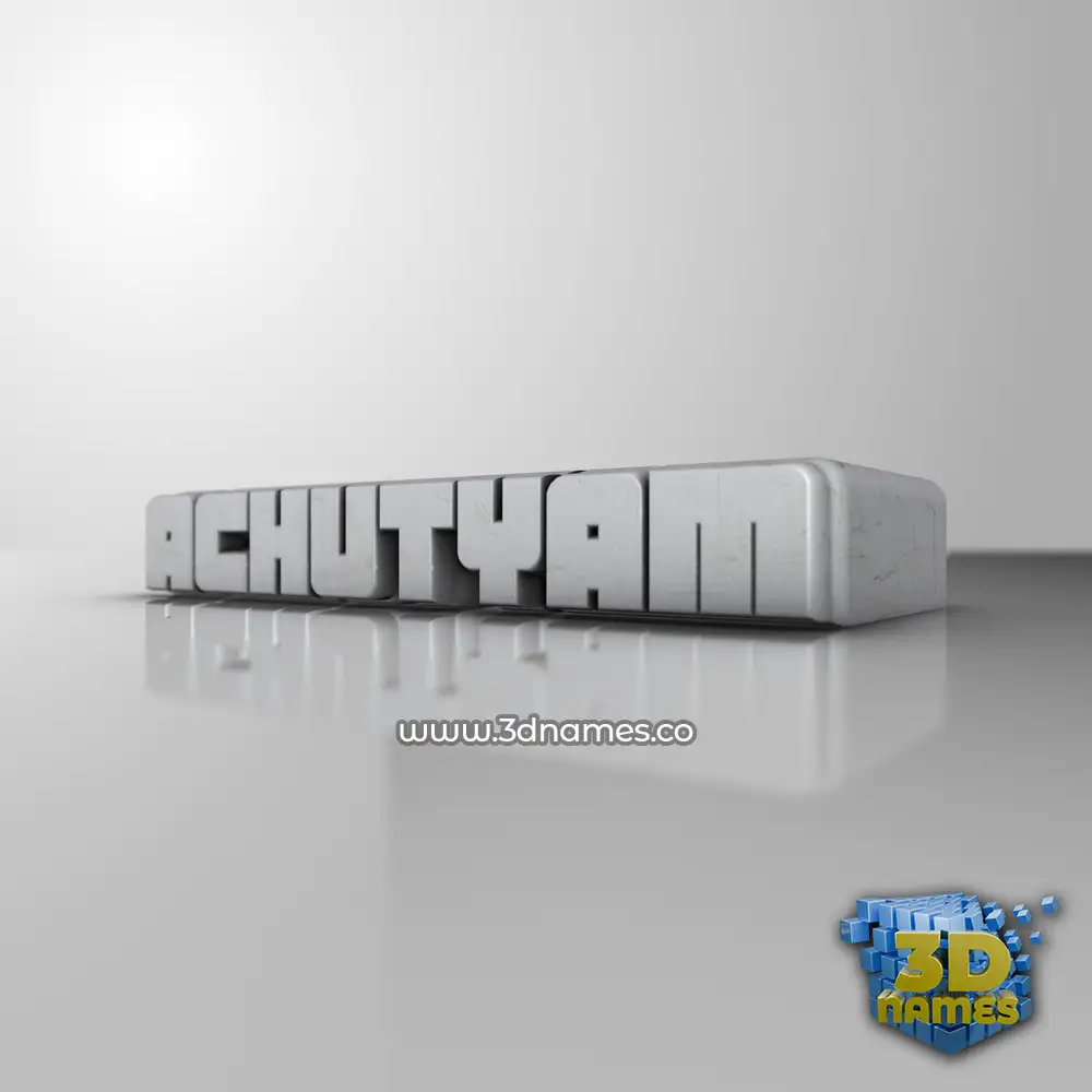 achutyam in White Metro style - 3D name wallpaper