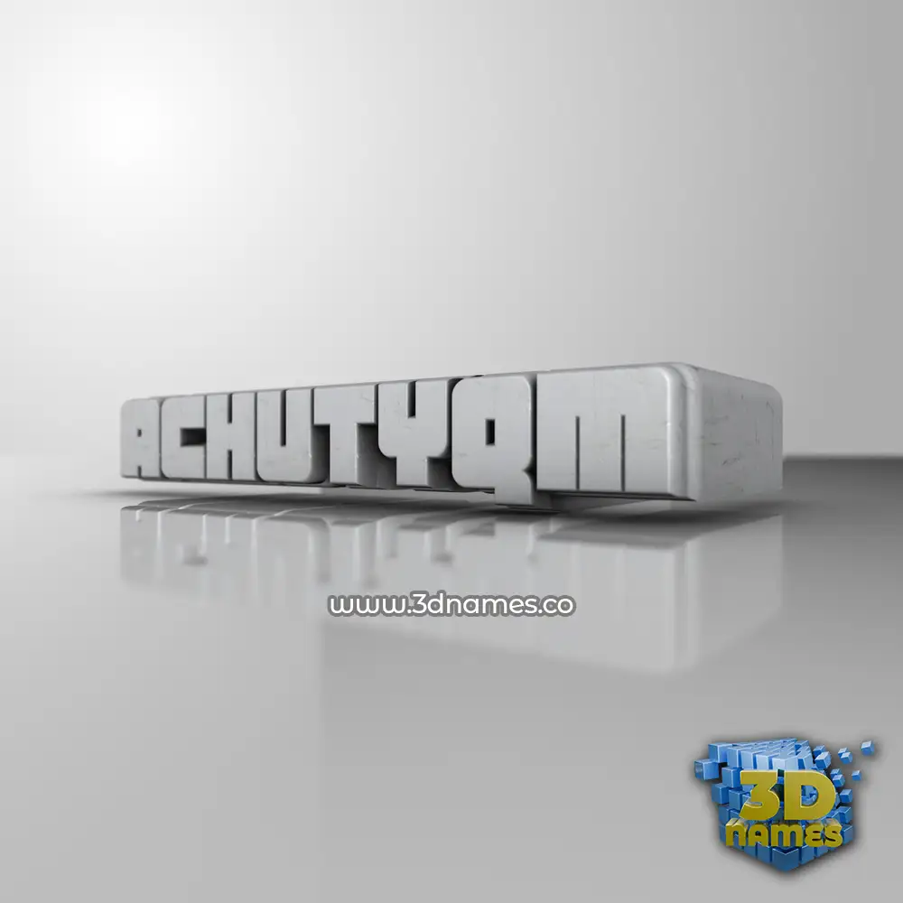 achutyqm in White Metro style - 3D name wallpaper