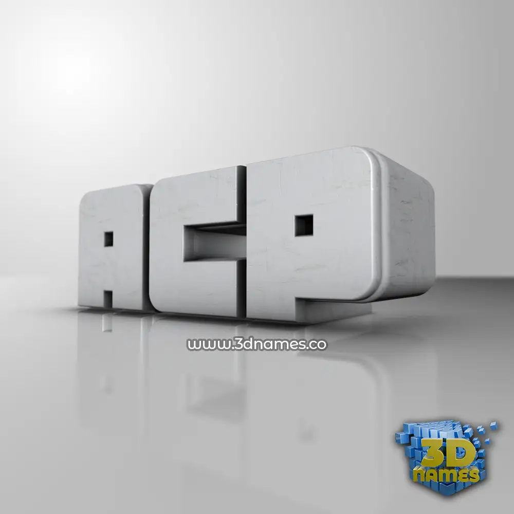 acp in White Metro style - 3D name wallpaper