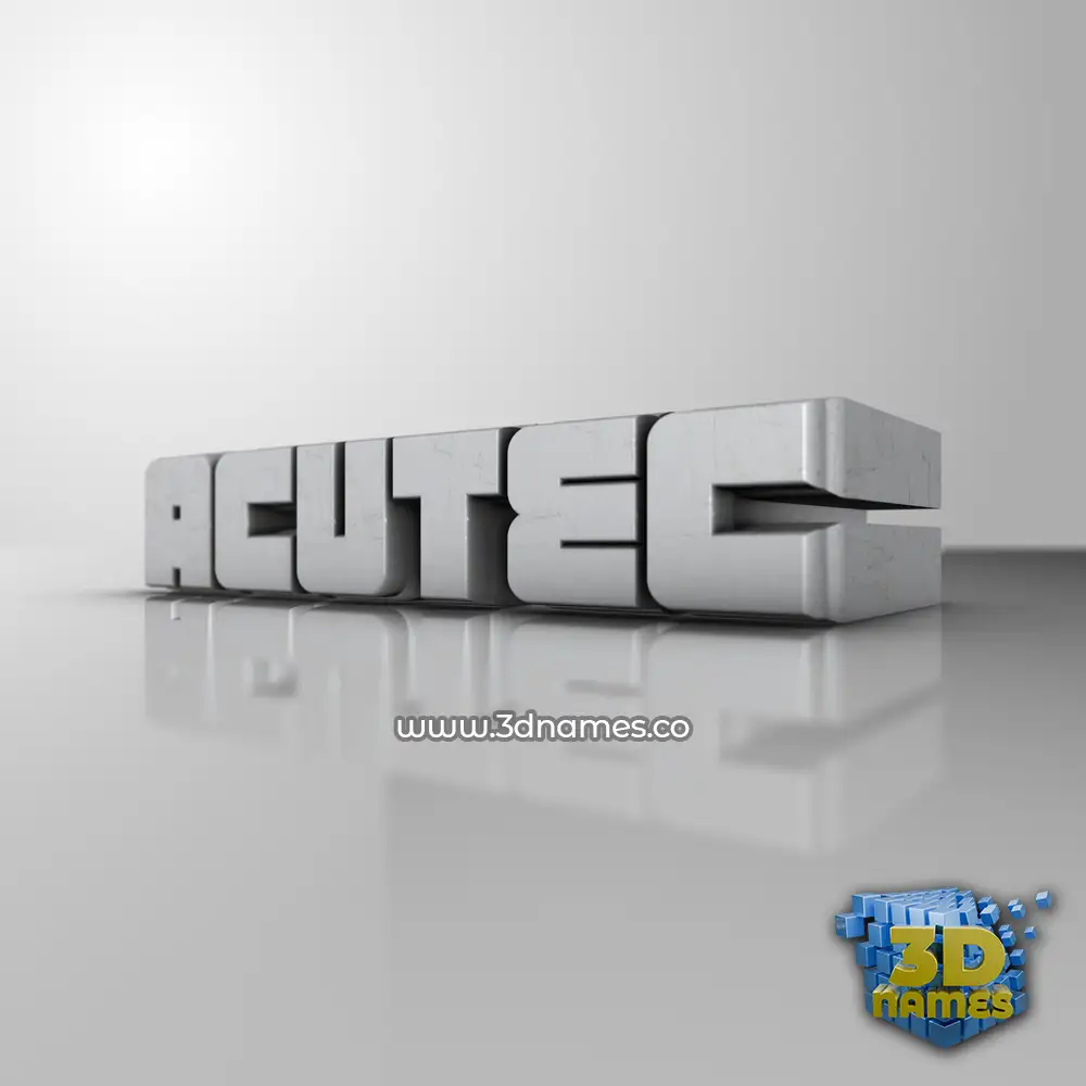 acutec in White Metro style - 3D name wallpaper