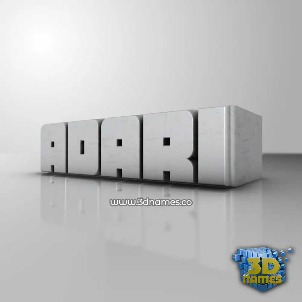 adari in White Metro style - 3D name wallpaper