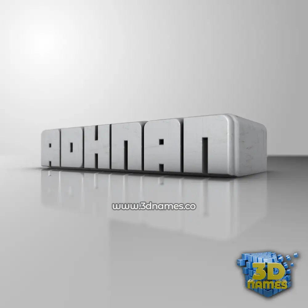 adhnan in White Metro style - 3D name wallpaper