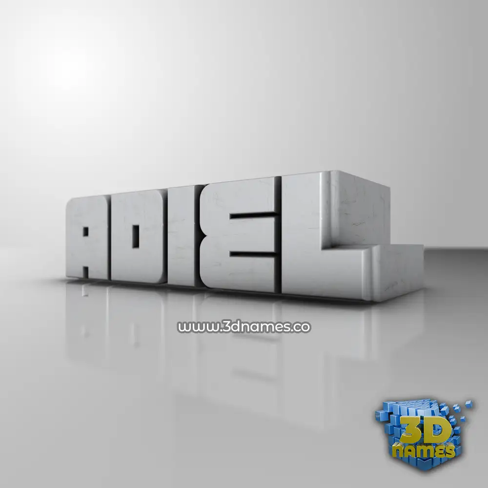 adiel in White Metro style - 3D name wallpaper