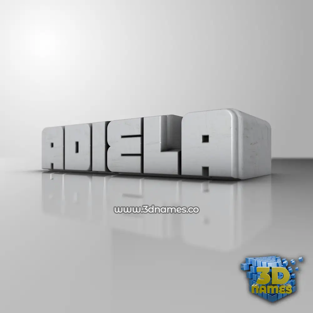 adiela in White Metro style - 3D name wallpaper