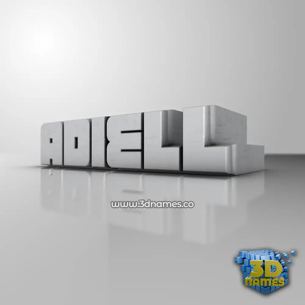 adiell in White Metro style - 3D name wallpaper