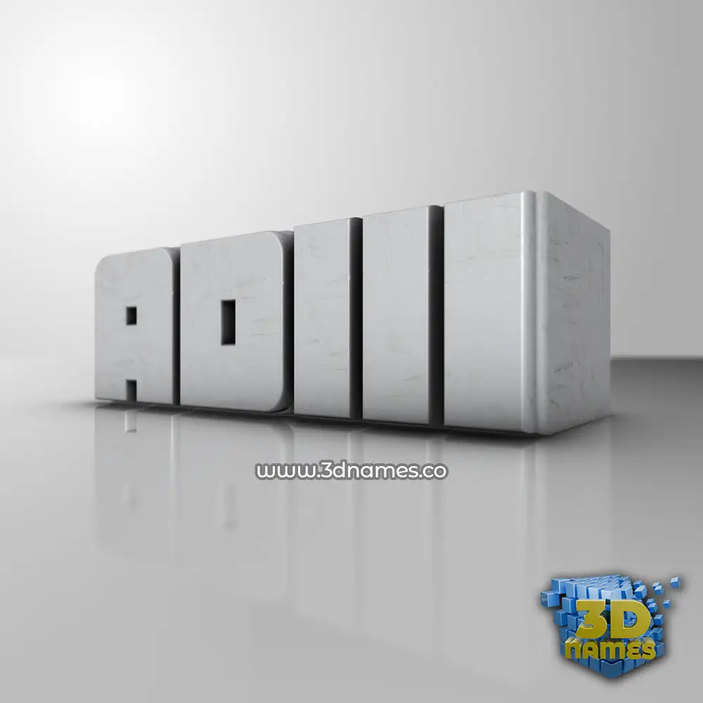 adiii in White Metro style - 3D name wallpaper