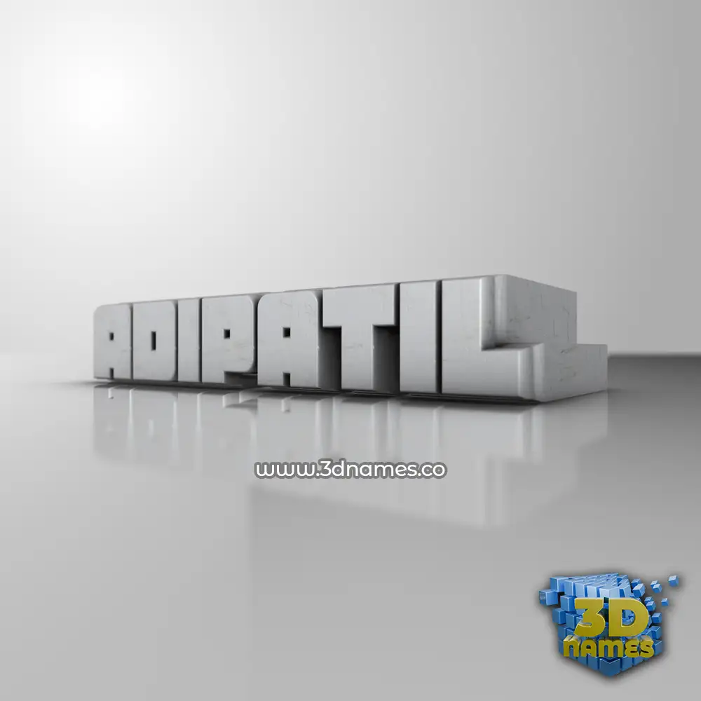 adipatil in White Metro style - 3D name wallpaper