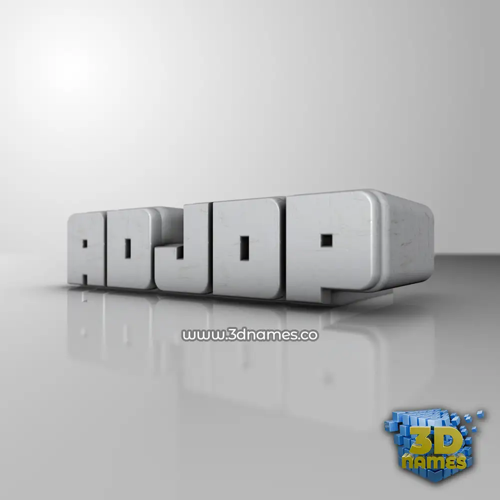 adjdp in White Metro style - 3D name wallpaper