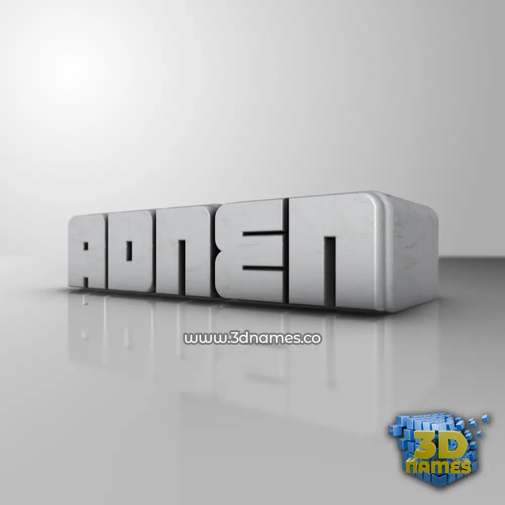 adnen in White Metro style - 3D name wallpaper