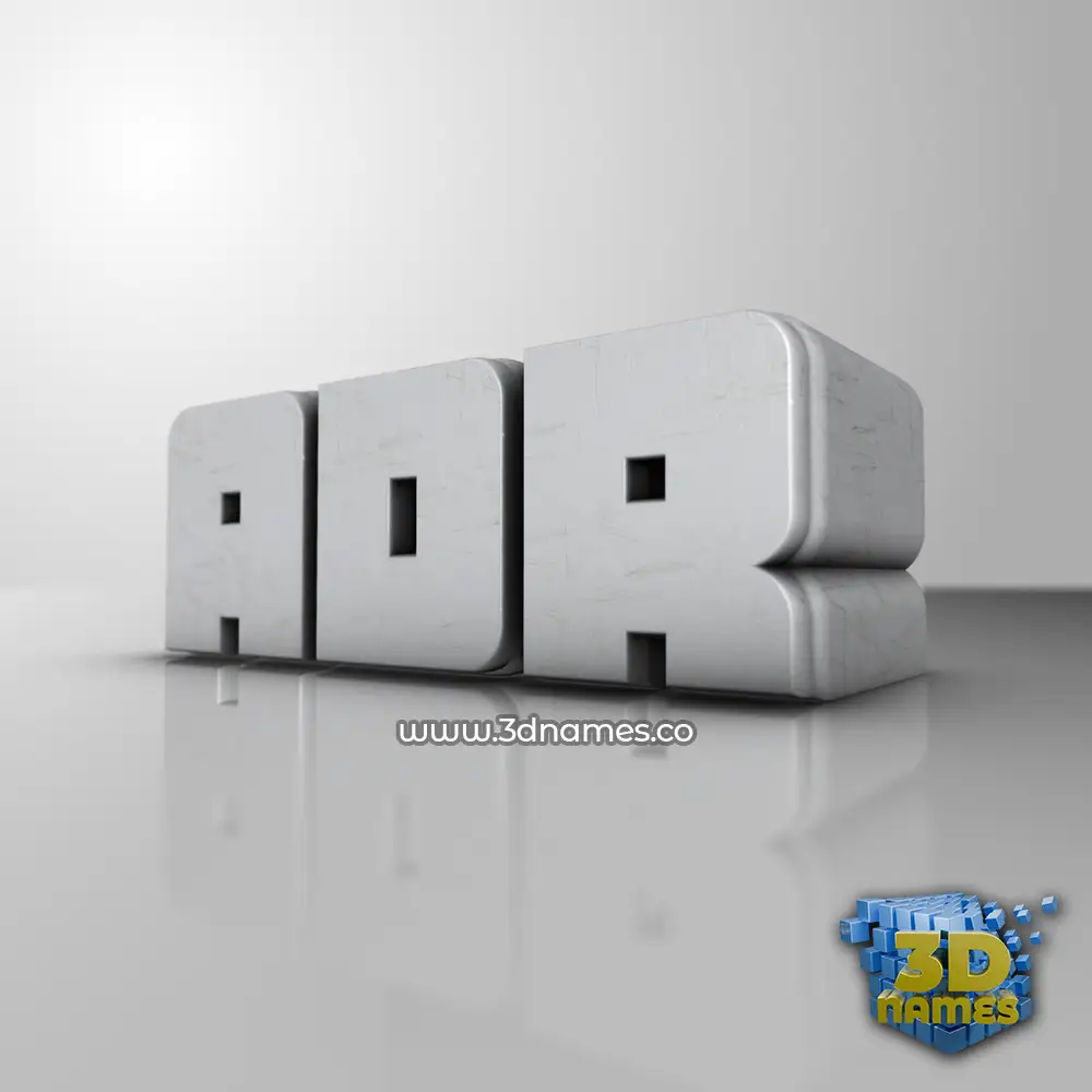 adr in White Metro style - 3D name wallpaper