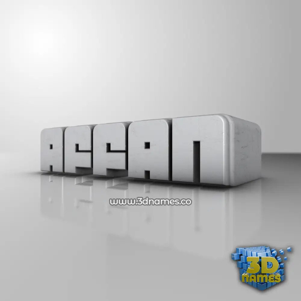 affan in White Metro style - 3D name wallpaper