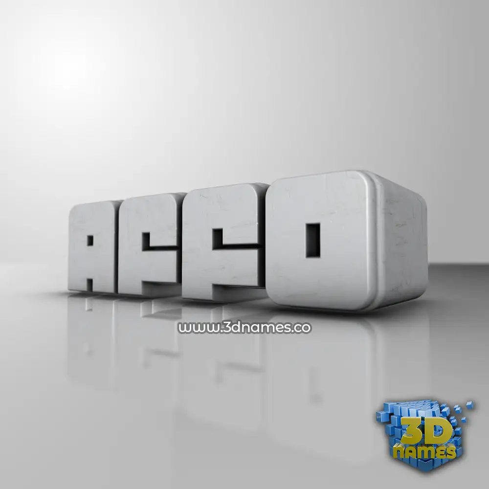 affo in White Metro style - 3D name wallpaper