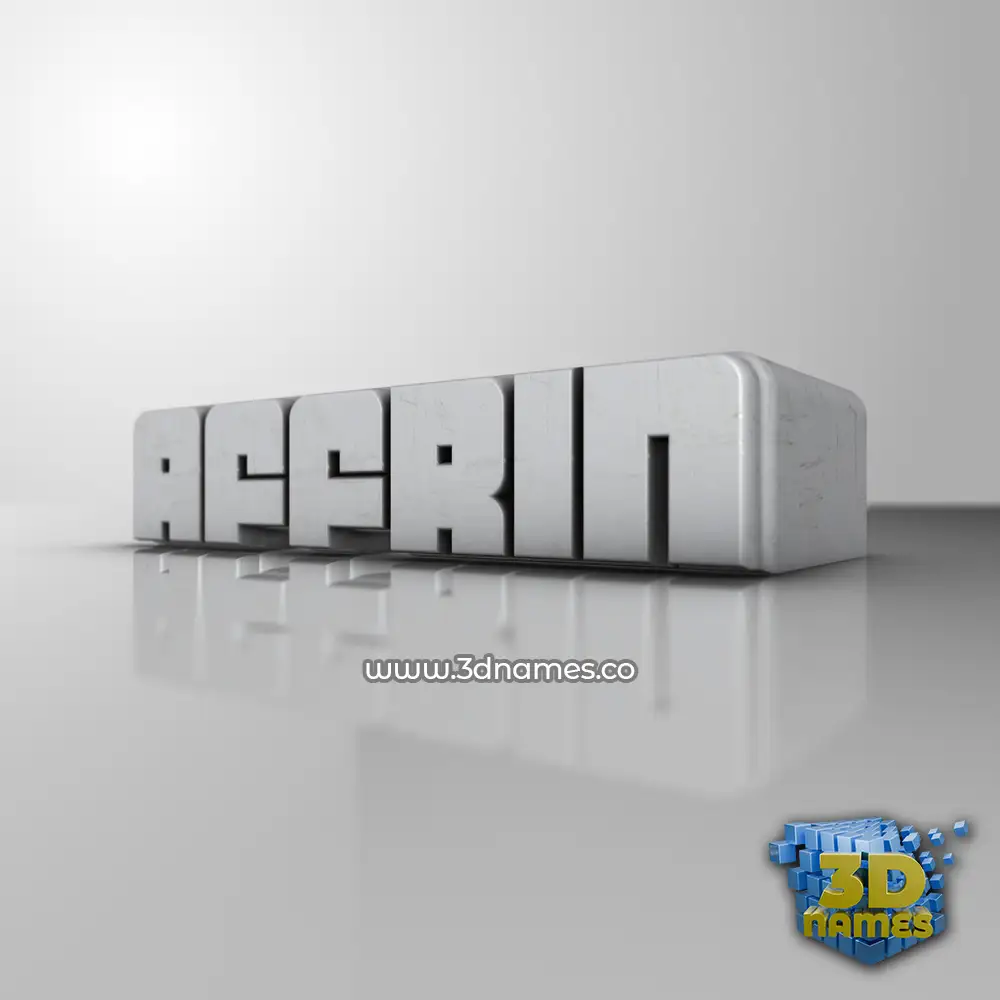 affrin in White Metro style - 3D name wallpaper