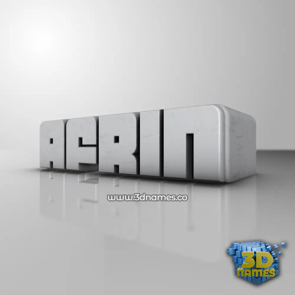 afrin in White Metro style - 3D name wallpaper