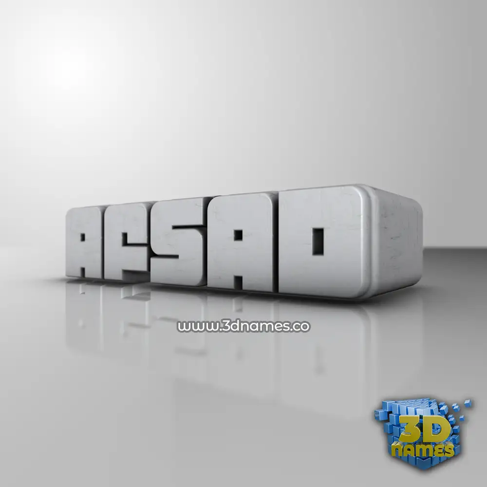 afsad in White Metro style - 3D name wallpaper