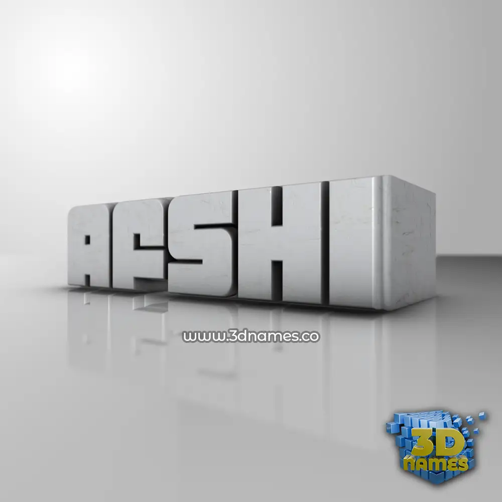 afshi in White Metro style - 3D name wallpaper