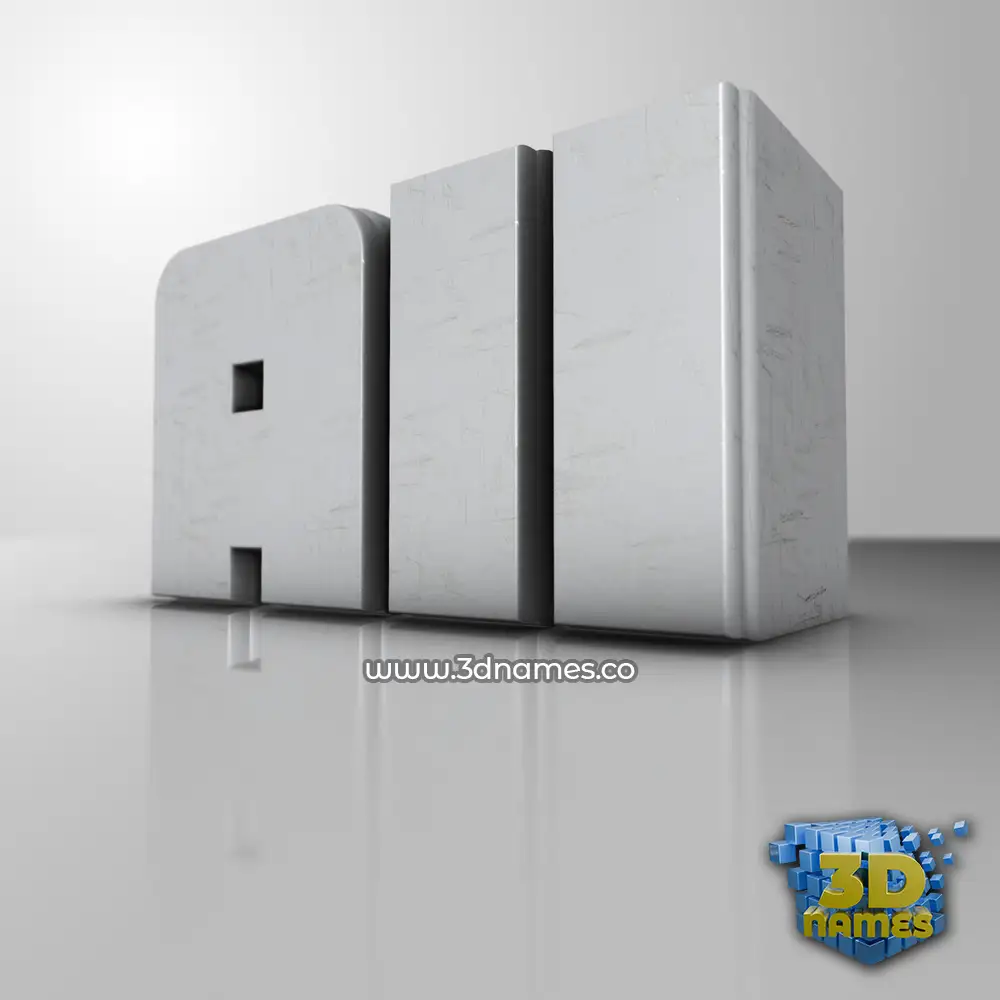 aii in White Metro style - 3D name wallpaper