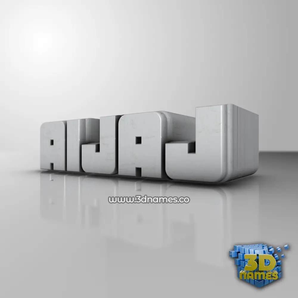 aijaj in White Metro style - 3D name wallpaper